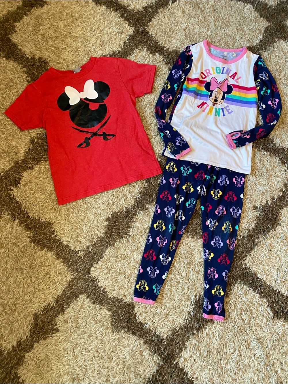 Minnie Tee and pajamas